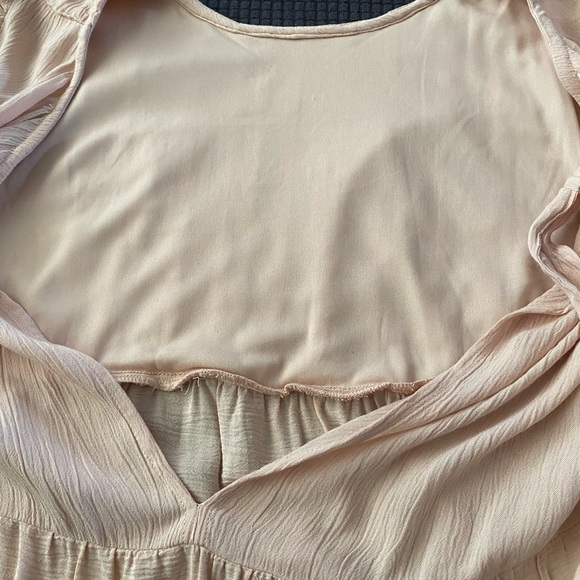 American Eagle Embroidered Blush Babydoll Blouse - Picture 4 of 8